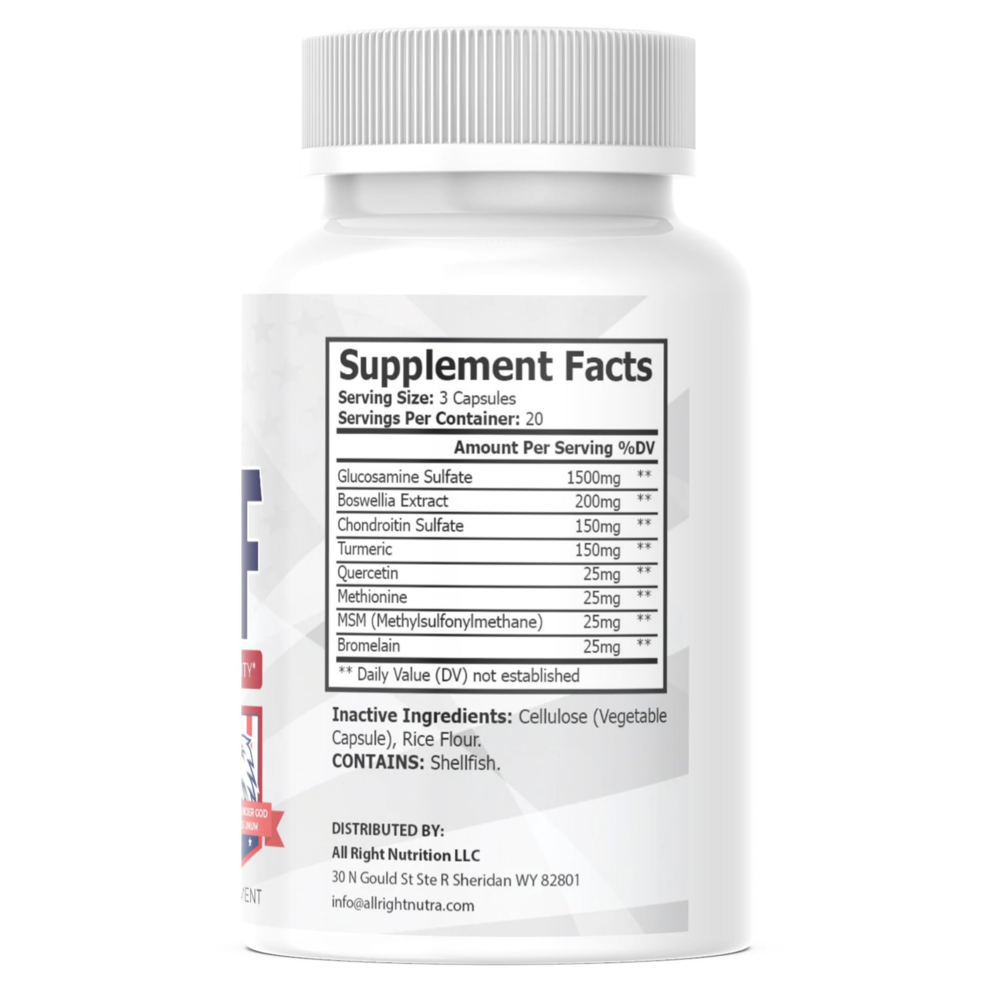 All Right Nutrition Joint Chief - Joint & Muscle Support - Mobility Aid - 60 Capsules All Right Nutrition Au supplements