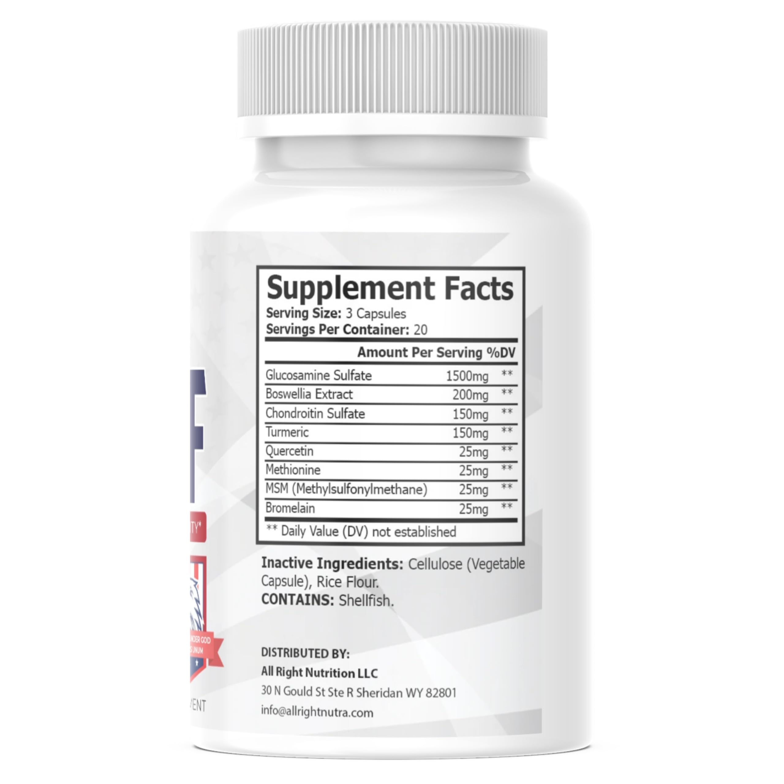 All Right Nutrition Joint Chief - Joint & Muscle Support - Mobility Aid - 60 Capsules All Right Nutrition Au supplements