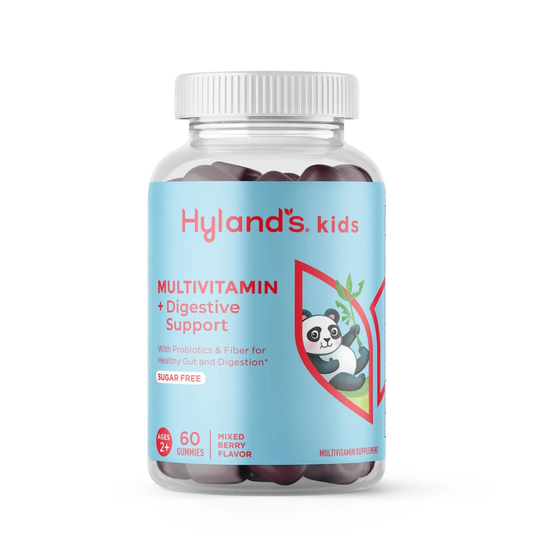 Hyland's Kids Multivitamin + Digestive Support Children's Supplement, Sugar Free Mixed Berry Flavored Gummies with Probiotics & Fiber, 60ct Bottle Hyland's AU supplements