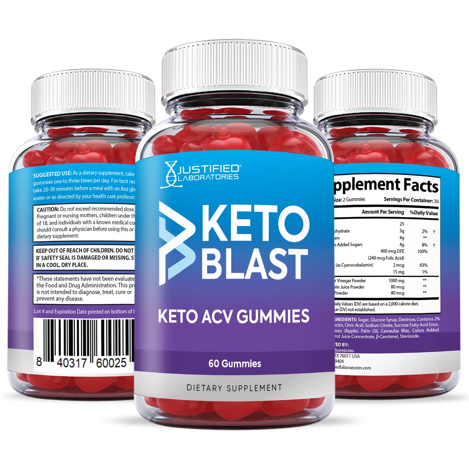 Justified Laboratories Keto Blast Gummies 1000MG ACV with Pomegranate Juice Beet Root Justified Laboratories Au supplements
