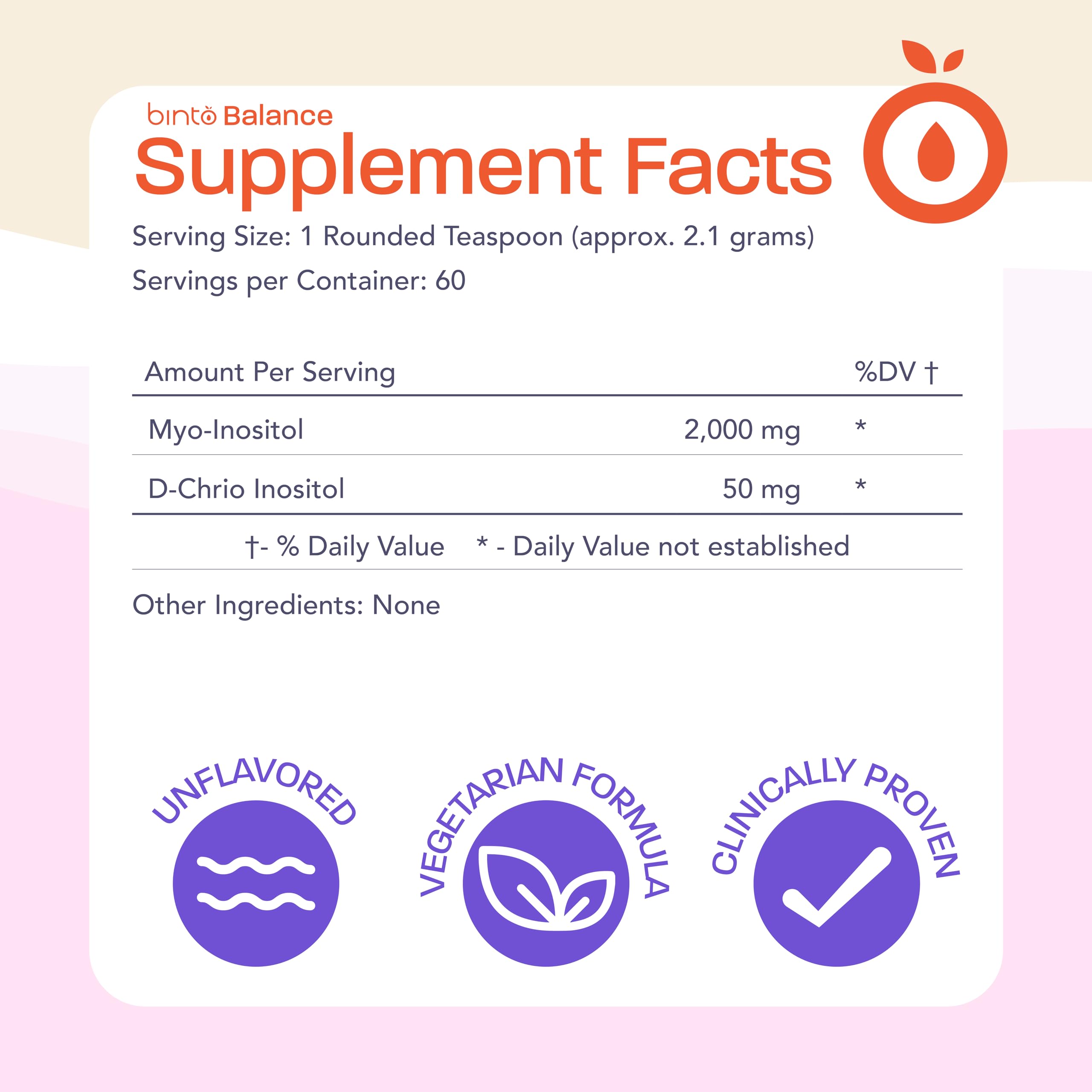 Binto Inositol Powder Mix | 60-Day Supply | 40:1 Ratio of Myo and D-Chiro Inositol Binto Au supplements