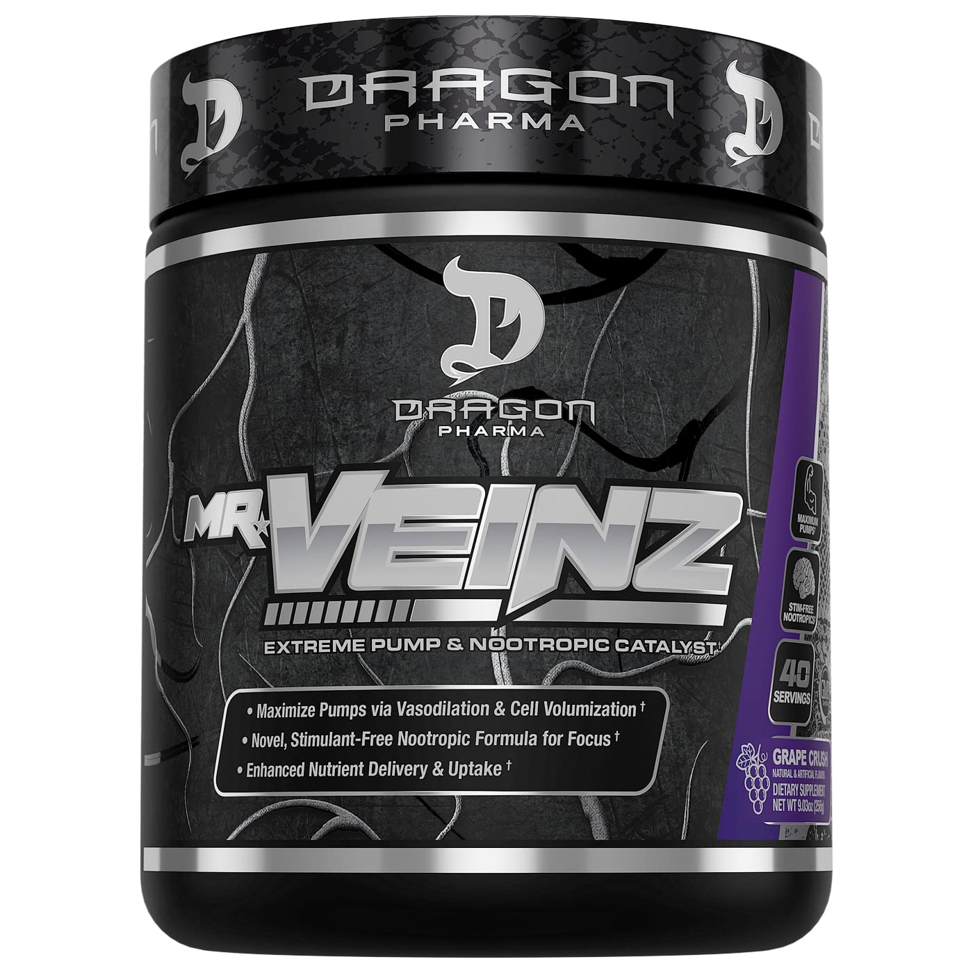 DRAGON PHARMA Mr. Veinz Stim Free Pre-Workout, Extreme Pump & Nootropic Catalyst DRAGON PHARMA Au supplements