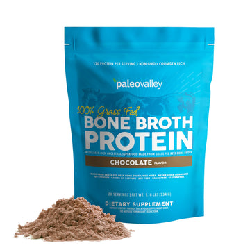 Paleovalley 100% Grass Fed Bone Broth Protein Powder - Chocolate - Rich in Collagen Paleovalley Au supplements