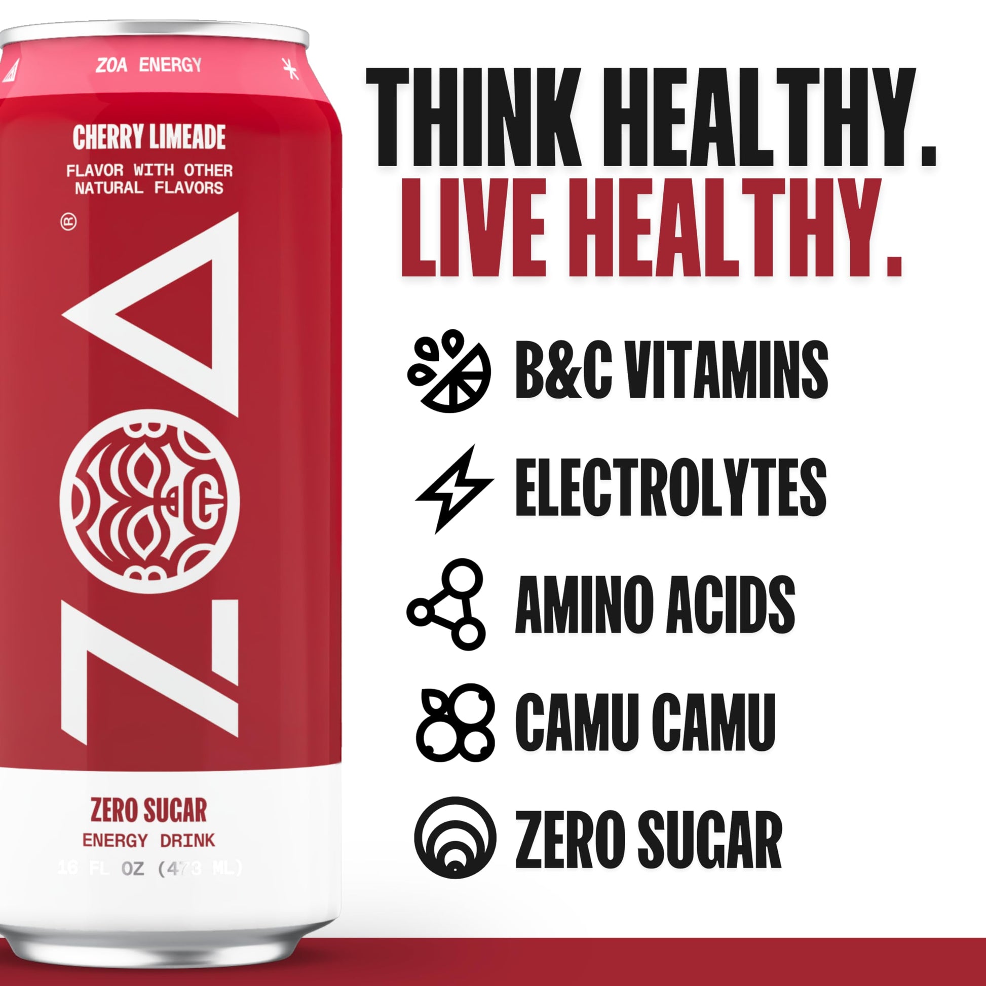 ZOA Energy Drink & Pre-Workout Powder Bundle, Cherry Limeade ZOA Au supplements
