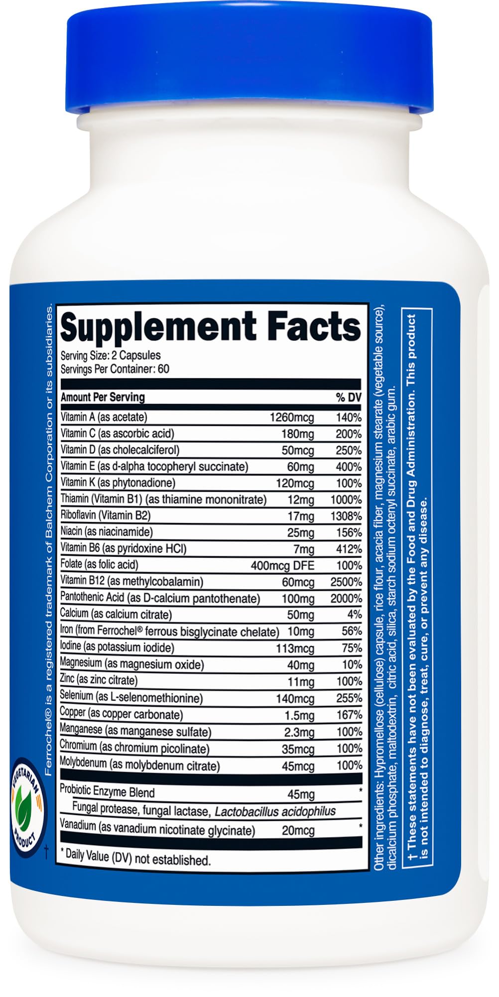 Nutricost Multivitamin with Probiotics 120 Vegetarian Capsules - Packed with Vitamins & Minerals Nutricost Au supplements