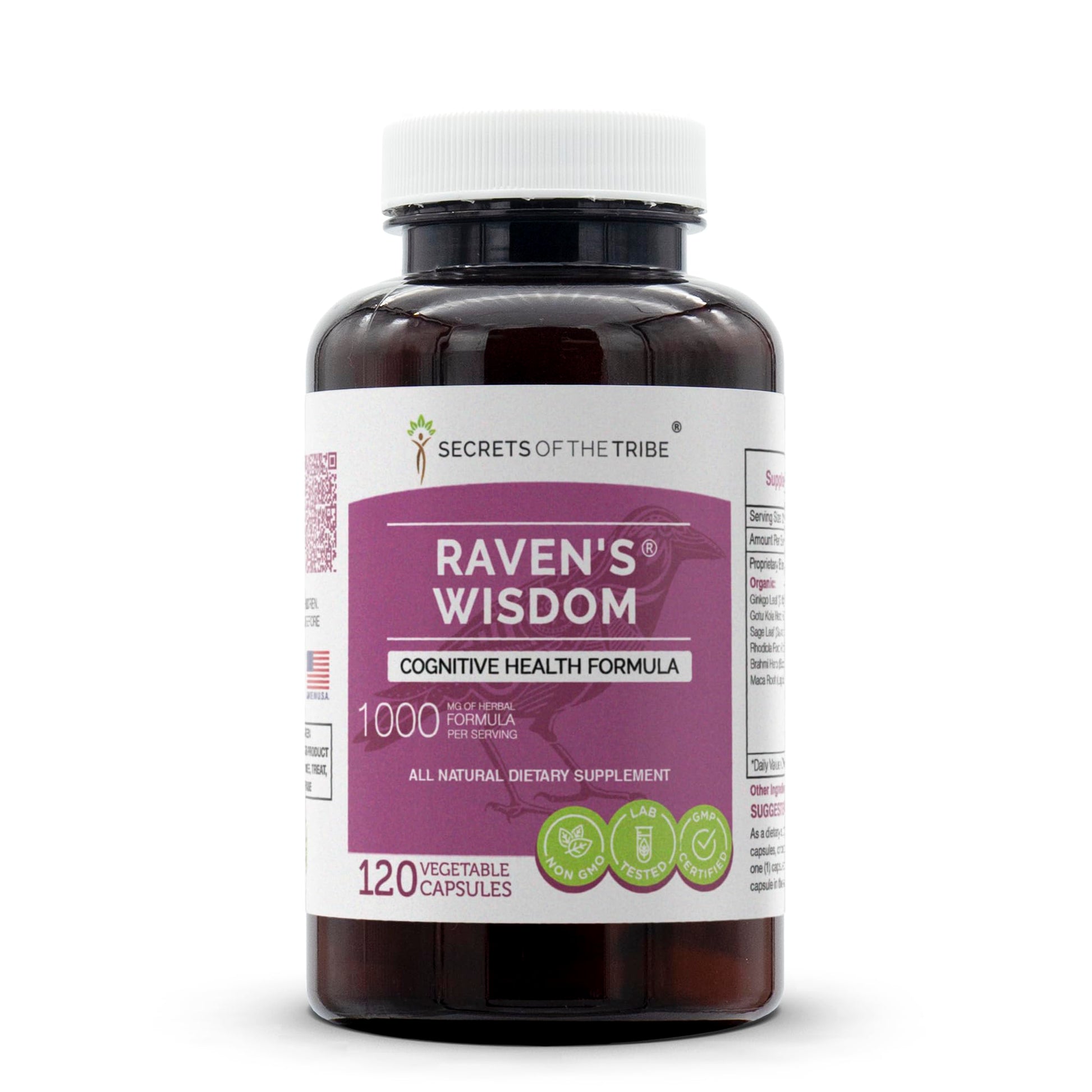 Secrets of the Tribe - Raven's Wisdom, Cognitive Health Formula, Herbal Supplement Blend (120 Capsules) Secrets of the Tribe Au supplements