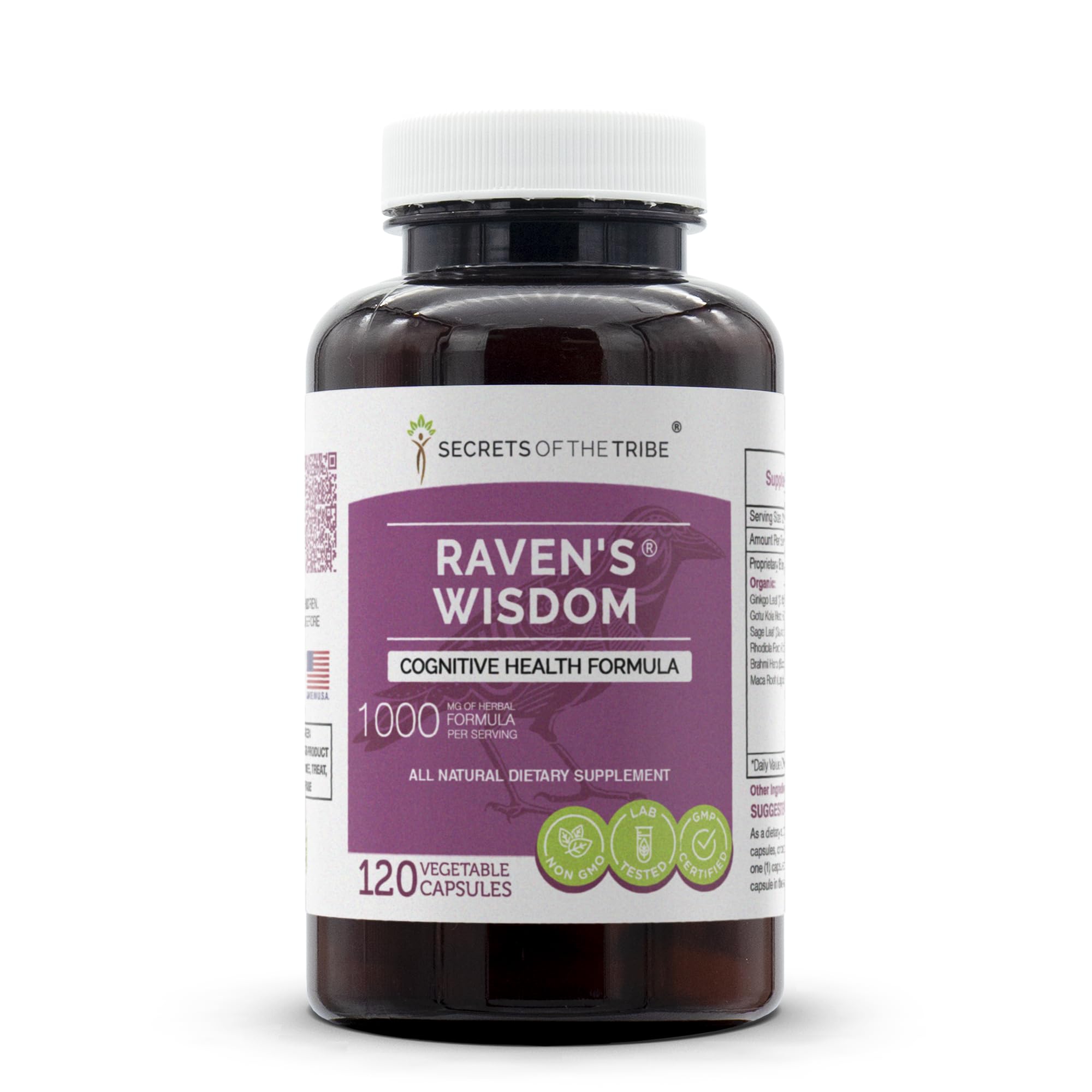 Secrets of the Tribe - Raven's Wisdom, Cognitive Health Formula, Herbal Supplement Blend (120 Capsules) Secrets of the Tribe Au supplements