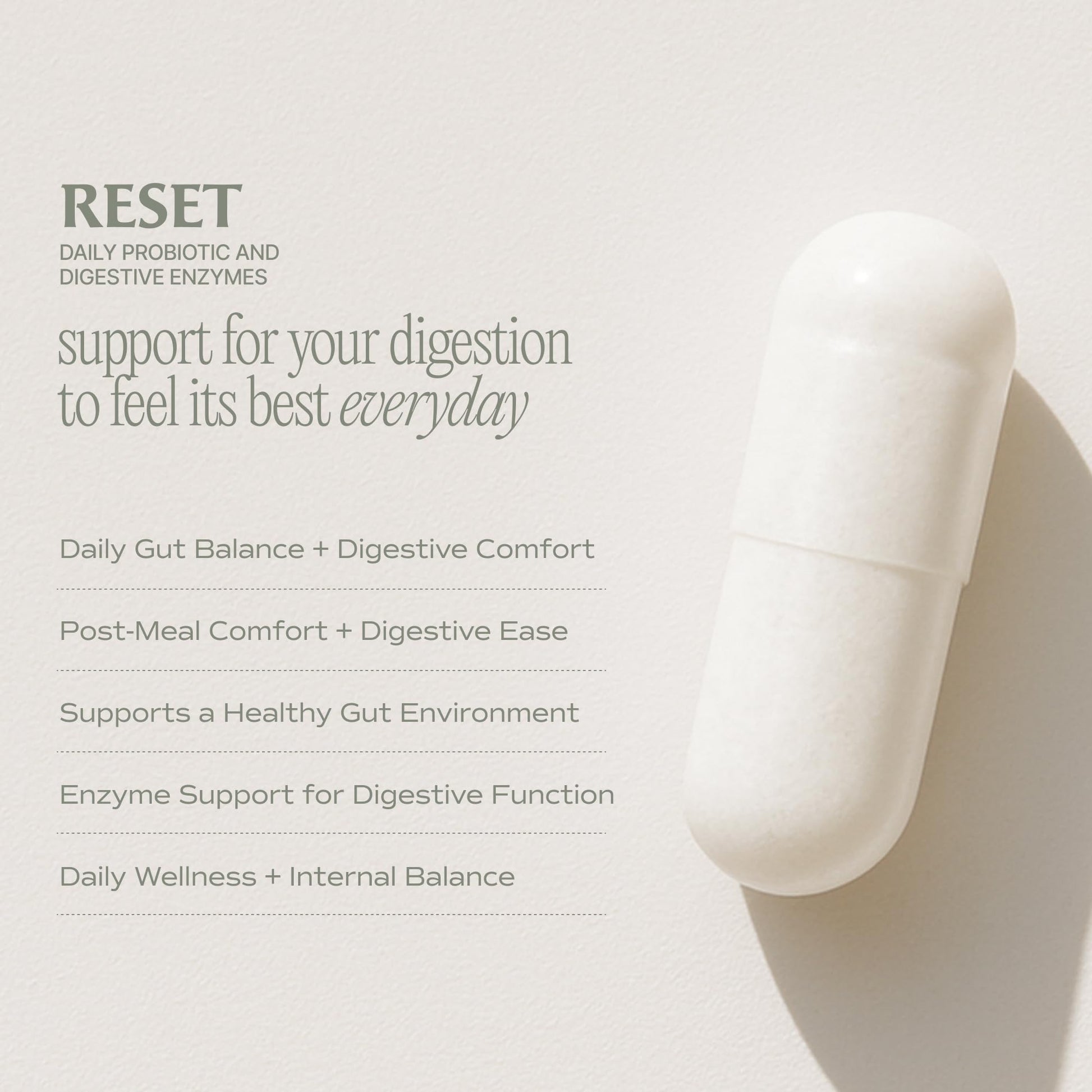 Reset Daily Probiotic + Prebiotic Plant Digestive Enzymes – Advanced Gut Reset for Women – Bloating Relief, Weight Management, Digestion, Gut Health – Vegan, Shelf-Stable – 60 Capsules (30-Day Supply) Paulina FITNESS Au supplements