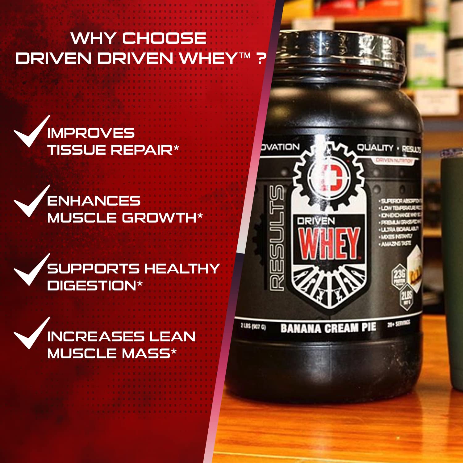 Driven WHEY- Grass Fed Whey Protein Powder: Delicious, Clean Protein Shake Driven Nutrition Au supplements
