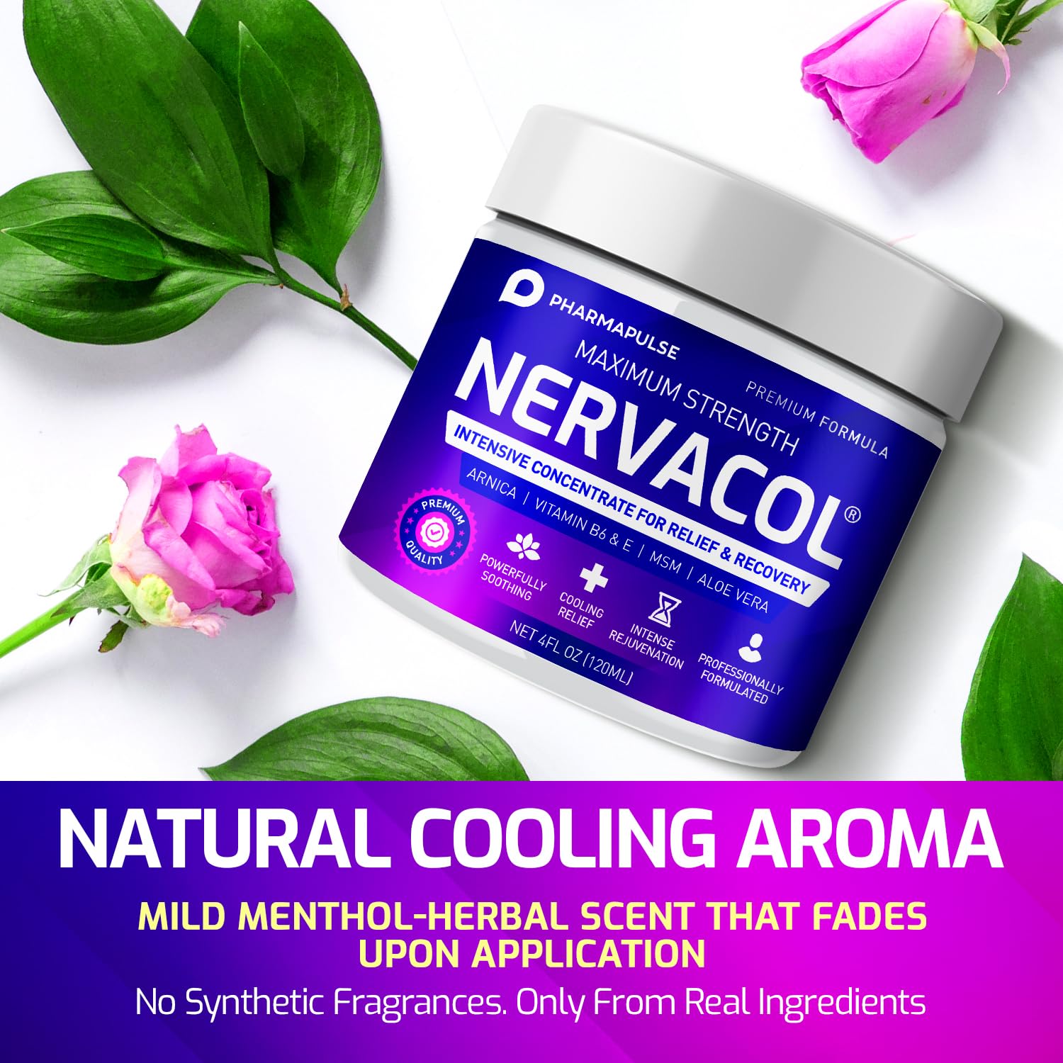 Pharmapulse Neuropathy Nerve Therapy & Relief Cream - Maximum Strength Relief Cream for Foot, Hands, Legs, Toes Includes Alpha Lipoic Acid, Arnica, Vitamin B6, Aloe Vera, MSM - Effective Soothing 4oz Pharmapulse Au supplements