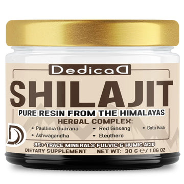 DEDICAD 30g Shilajit Resin with Herbal Complex - Paullinia Guarana, Gotu Kola Leaf & More - Shilajit Pure Himalayan Organic for Immune System, Energy Production, Brain Health & Stamina DEDICAD Au supplements