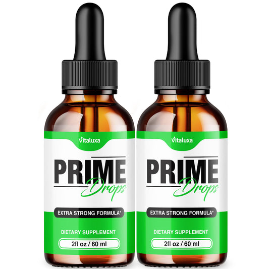 (2 Pack) Prime Drops for Men, Extra Strength Prime Drops Liquid Supplement Performance Blend All Natural Support, PrimeDrops Advanced Formula Vitamins for Health Wellness Reviews (4oz) VitaluxaAu supplements