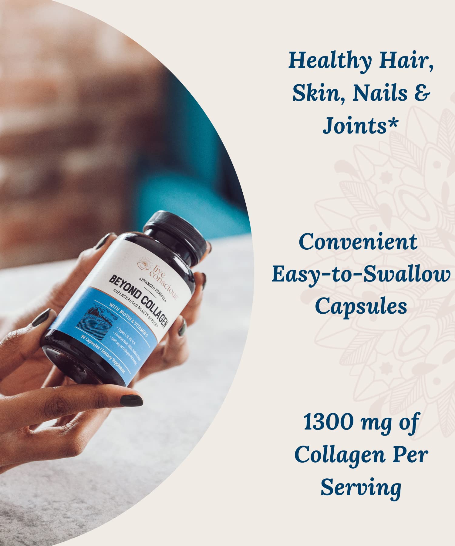 Live Conscious Beyond Collagen Multi Collagen Capsules - Types I, II, III, V & X Live Conscious Au supplements