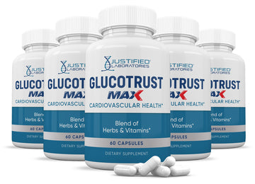 Justified Laboratories (5 Pack) Glucotrust Max 1295MG Formula Supplement Pills 300 cap Justified Laboratories Au supplements