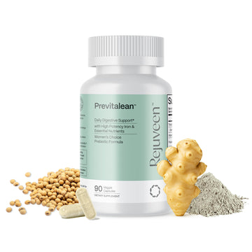 Rejuveen Previtalean | Prebiotic Fiber Supplement for Women | Supports Gut Health & Red Blood Cell Production | Contains Highly Bioavailable Iron, Folate & Vitamin B12 | 90 Ct, 30 Servings Rejuveen Au supplements