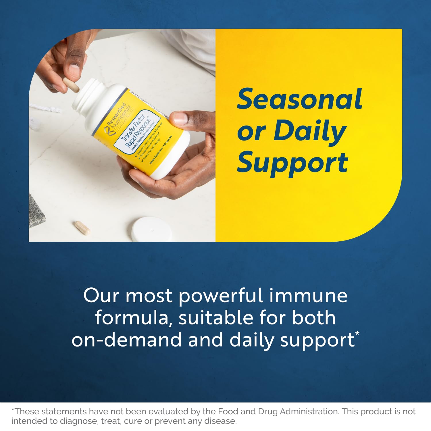 Researched Nutritionals Transfer Factor Rapid Response Immune Support Supplement - Colostrum Blend with Beta Glucan, IP-6 & Lactoferrin, Fast-Acting Innate & Adaptive Immune Modulation (120 Capsules) Researched Nutritionals Au supplements