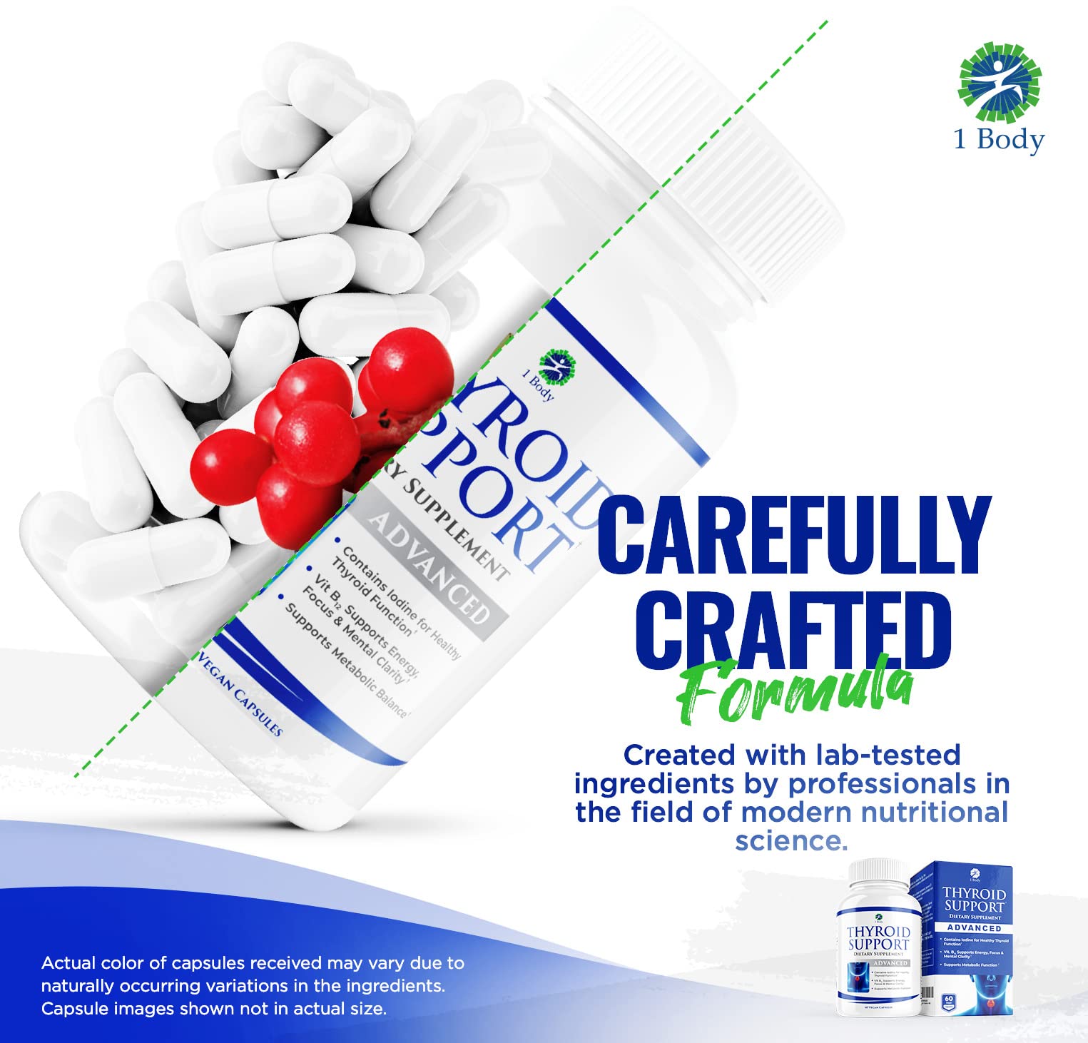 Thyroid Support Supplement for Women and Men - 3 Pack 90 Days 1 Body Au supplements