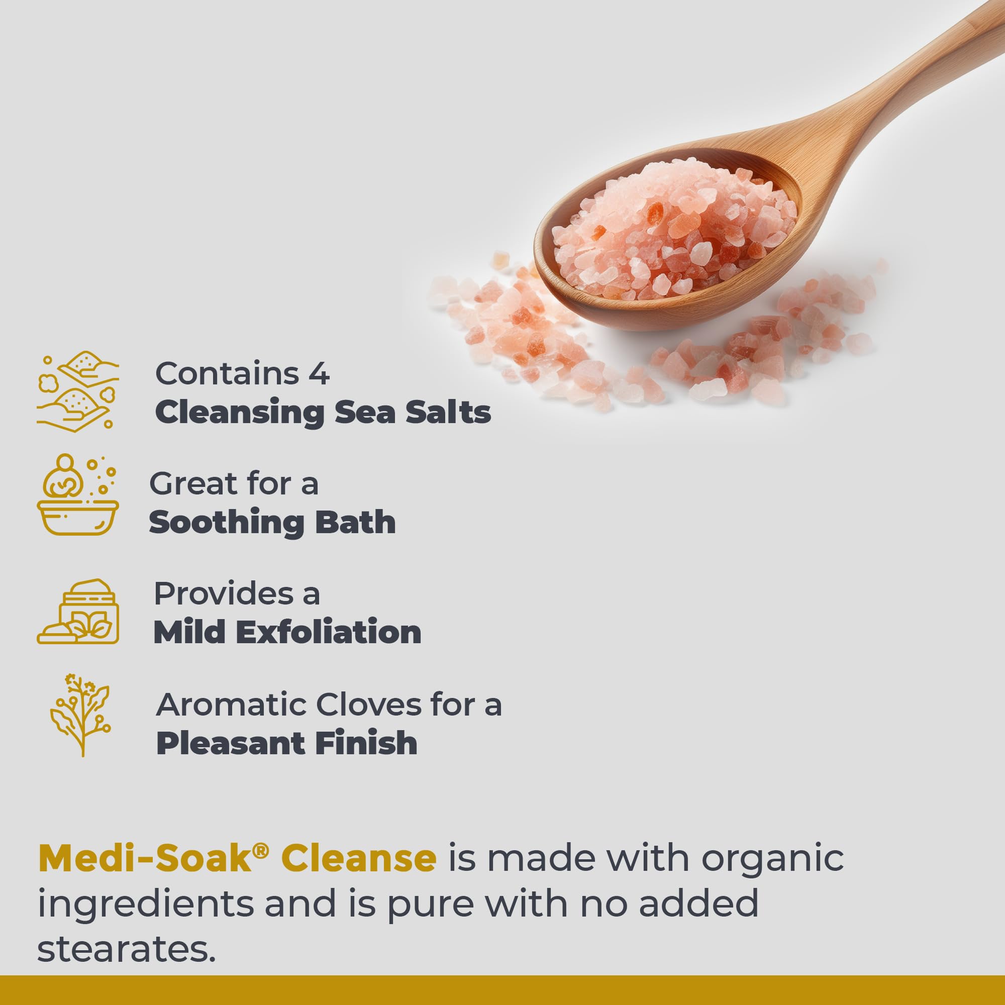 Premier Research Labs Medi-Soak - Bath Salts for Foot and Body Soak, Sea Salt Bath for Women and Men, Relaxing Mineral Bath Soak, Gentle Exfoliant, Organic, Vegan, No Added Fillers - 2 Lb Premier Research Labs Au supplements