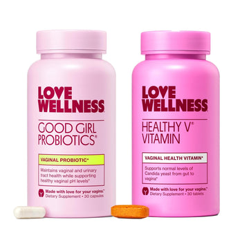 Love Wellness Good Girl Probiotics and Healthy V Vitamin | Womens Wellness Duo | Womens Probiotics Supplements for pH Balance and Vaginal Health Love Wellness Au supplements