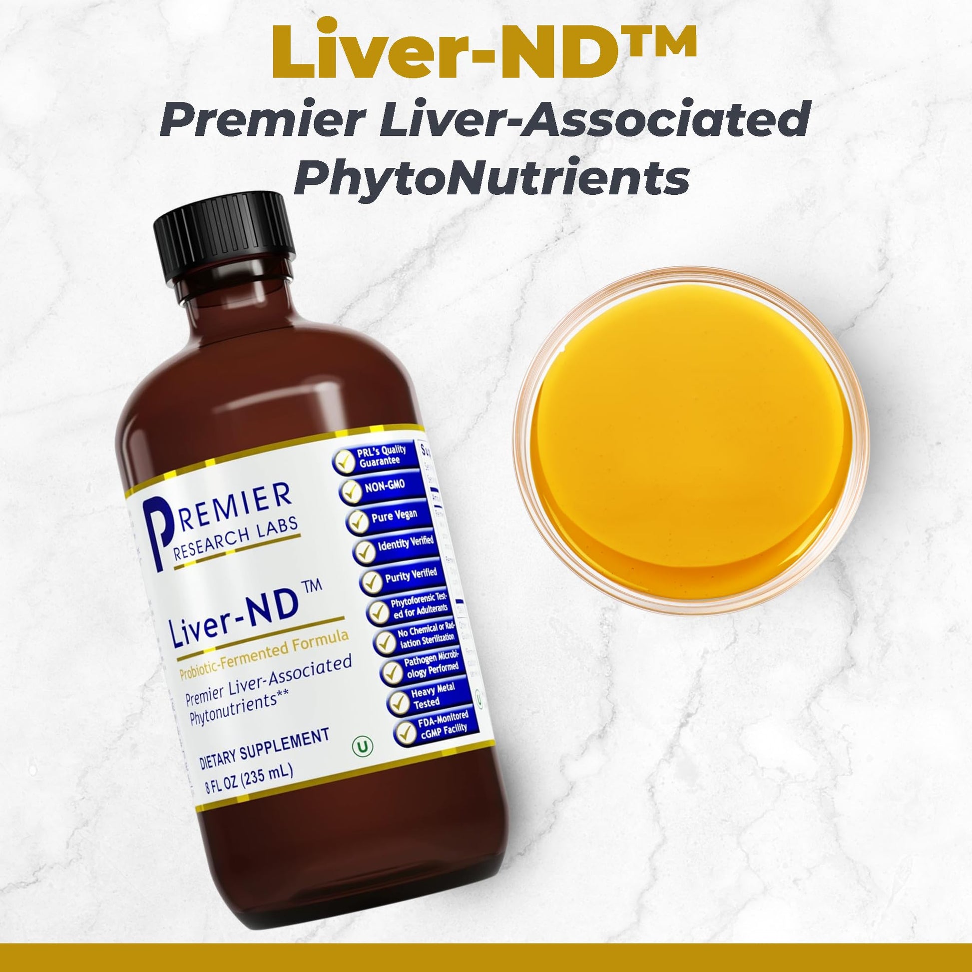 Premier Research Labs Liver-ND - Liver Cleanse, Milk Thistle Extract, Milk Thistle Liquid Drops, Tincture Supplement Fermented with Probiotics, with Antioxidants, Turmeric, 8 Fl Oz Bottle Premier Research Labs Au supplements