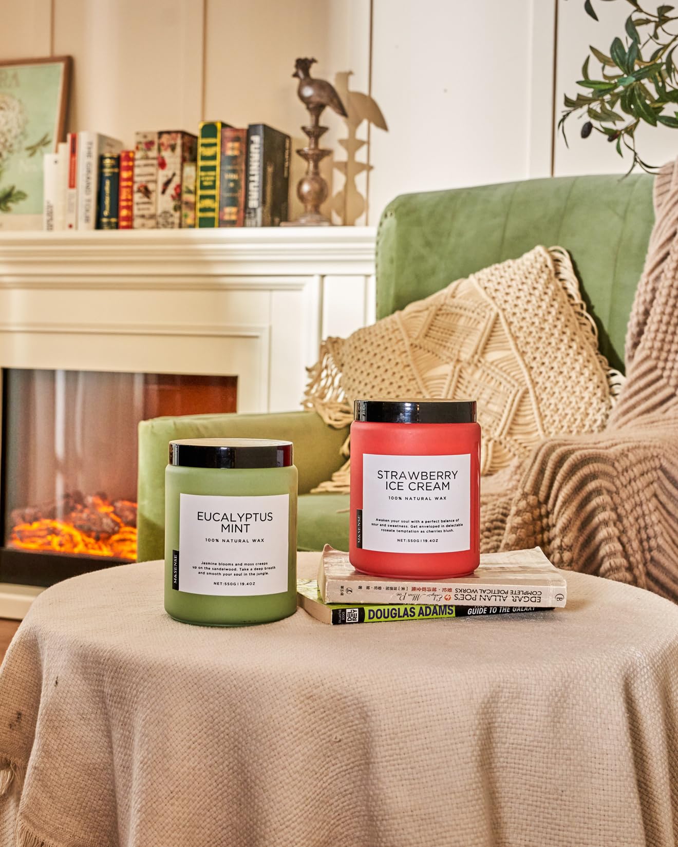 M&SENSE Eucalyptus Mint Candles for Home Scented, 19.4oz 110 Hours Burn Soy Aromatherapy M&SENSE Au supplements