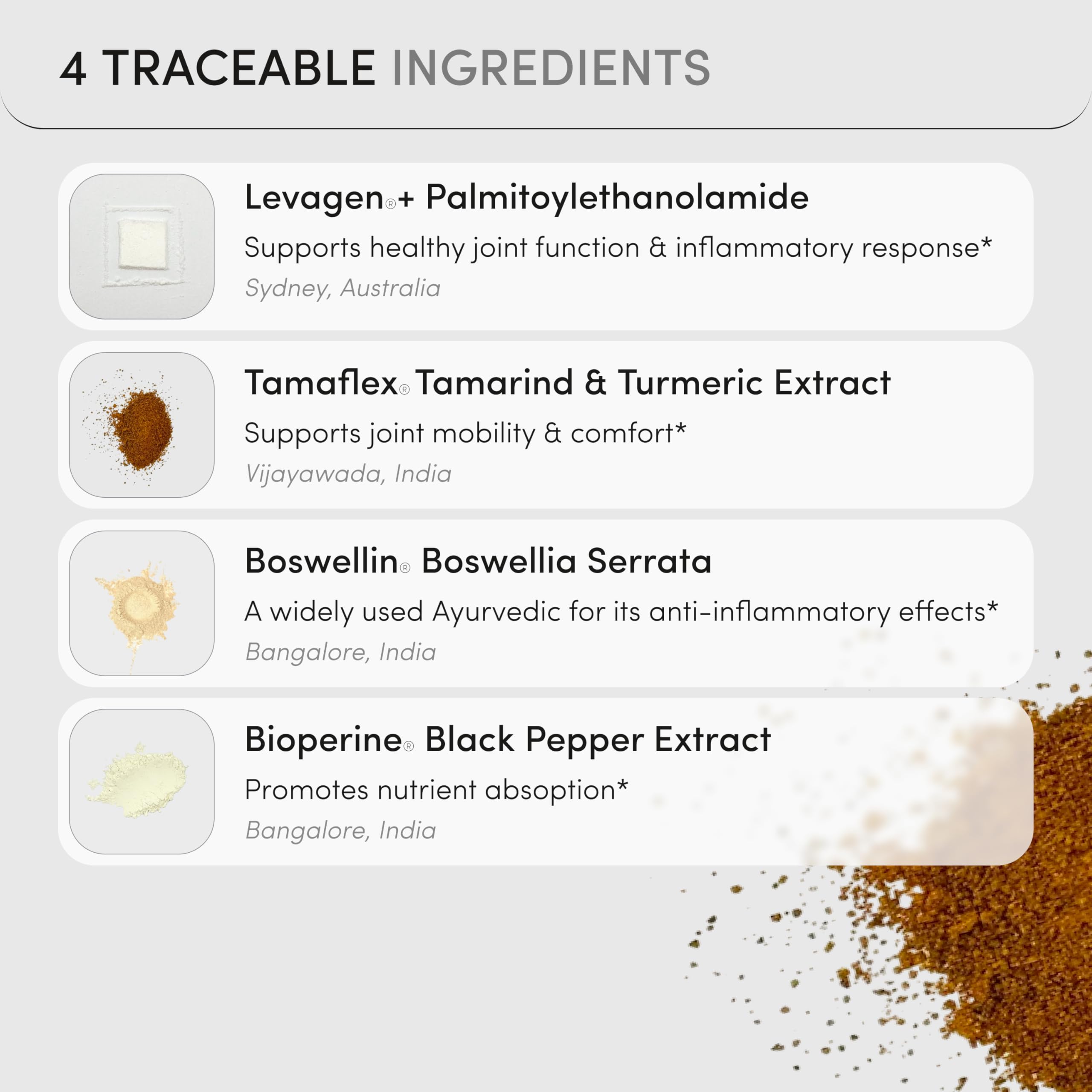 MOVE Fast Acting Joint Supplements | Tamaflex® Turmeric & Tamarind, Levagen®+ PEA Palmitoylethanolamide, Boswellia Serrata, Bioperine® Black Pepper Extract | Joint Support & Mobility | 60 Vegan Caps Ready To Au supplements