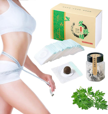 Mugwort Belly Patch,30Pcs Natural Wormwood Essence Pills and 30Pcs Belly Sticker, Moxa Hot BENJEN Au supplements