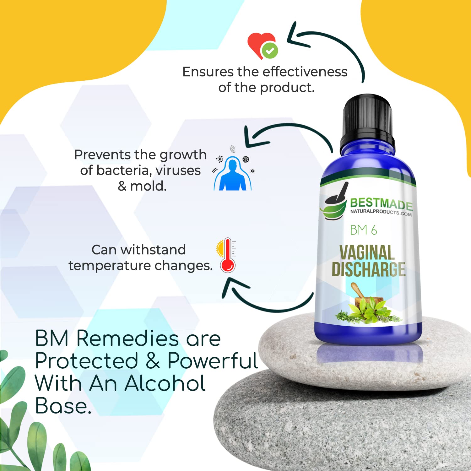Vaginal Discharge BM6 - Natural Remedy for Leucorrhea, Unusual Vaginal Discharge & Odor, Helps Relieve Bestmade Naturalproducts.com Au supplements