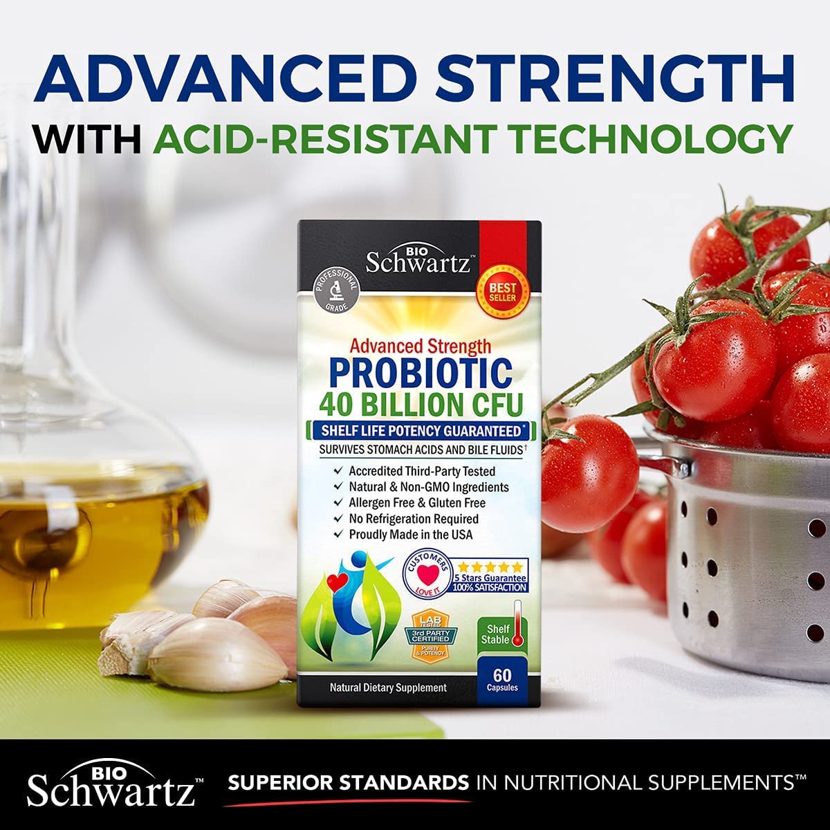 Daily Probiotic Supplement with 40 Billion CFU - Gut Health Complex with Astragalus BioSchwartz Au supplements