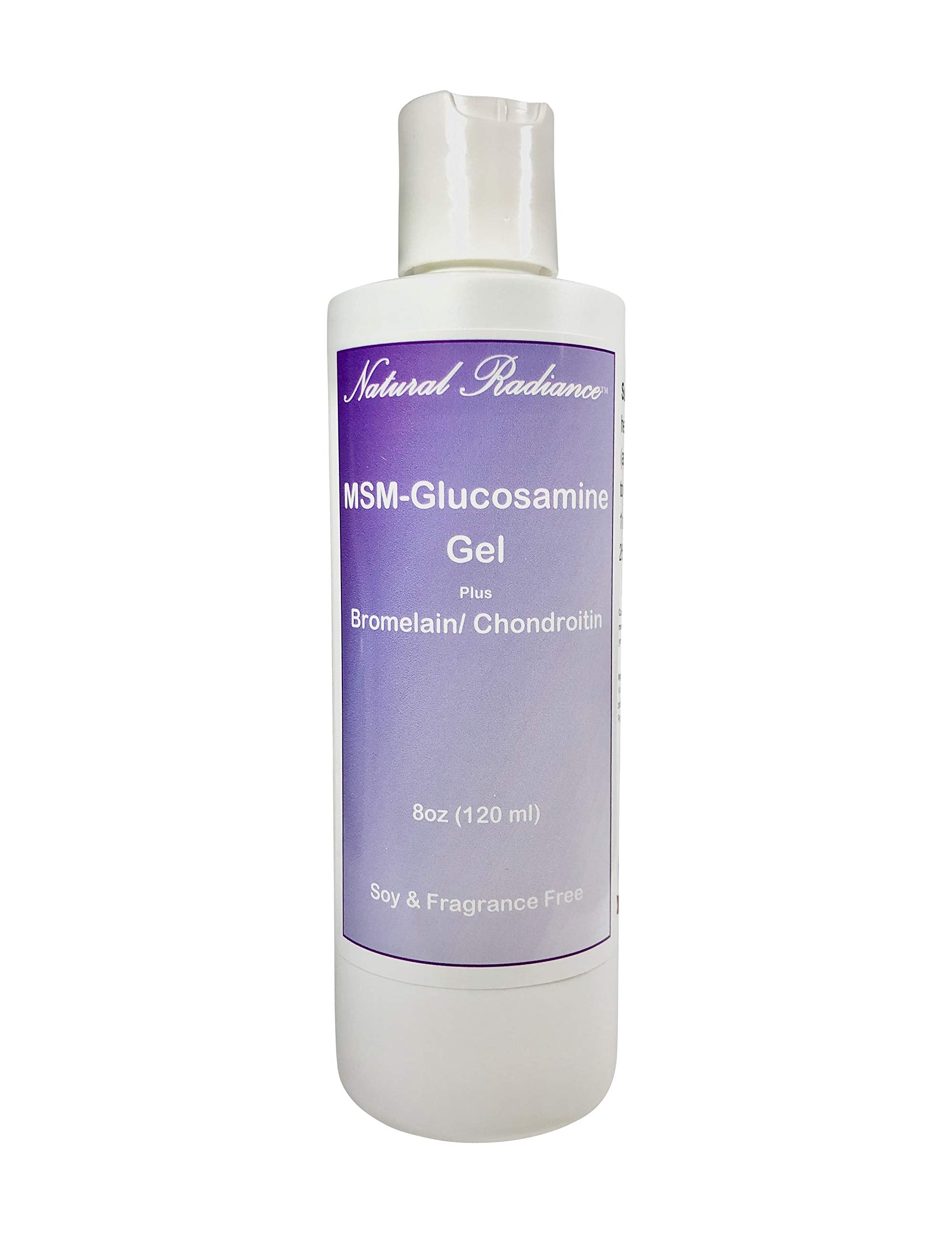 Natural Radiance MSM Plus - Glucosamine Bromelain and Chrondroitin 8 oz. Bottle - Oderless Natural Radiance Au supplements