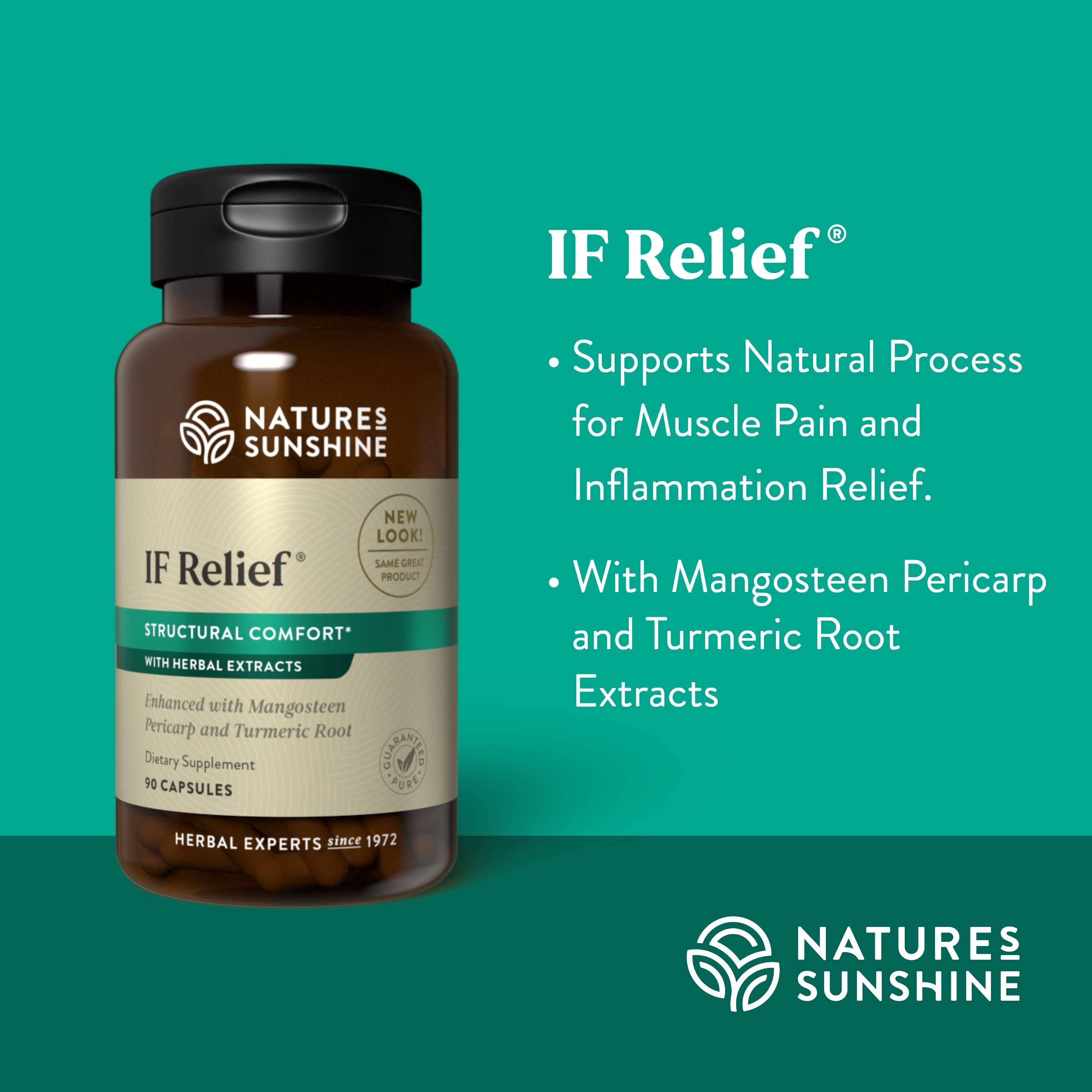 Nature's Sunshine IF Relief, 90 Capsules | Powerful Combination of Herbs That May Support The Body's Natural Process for Dealing with Muscle Pain Following Exercise Nature's Sunshine Au supplements