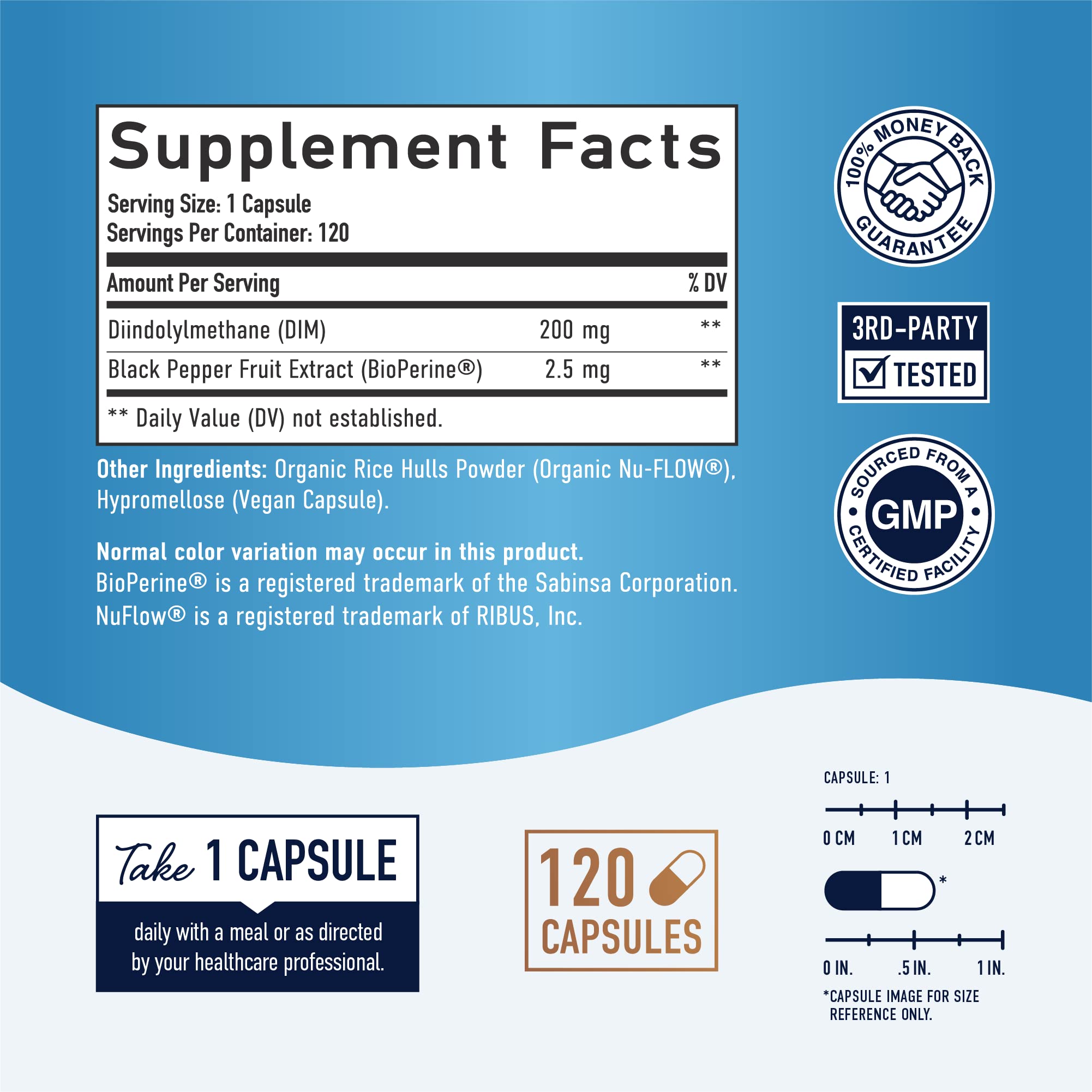 DIM Supplement 200 mg (120 Ct) | Estrogen Balance for Women & Men | Hormone Balance SMNutrition Au supplements