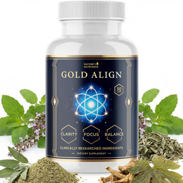 Gold Align - Holy Basil Capsules with Sage, Goldenseal, Monoatomic Gold - Herbal Supplement for Overall Health,100% Natural - Made in USA, Non-GMO, GMP-Certified - 30 Capsules, 1 Month Supply Nature’s NutriWave Au supplements
