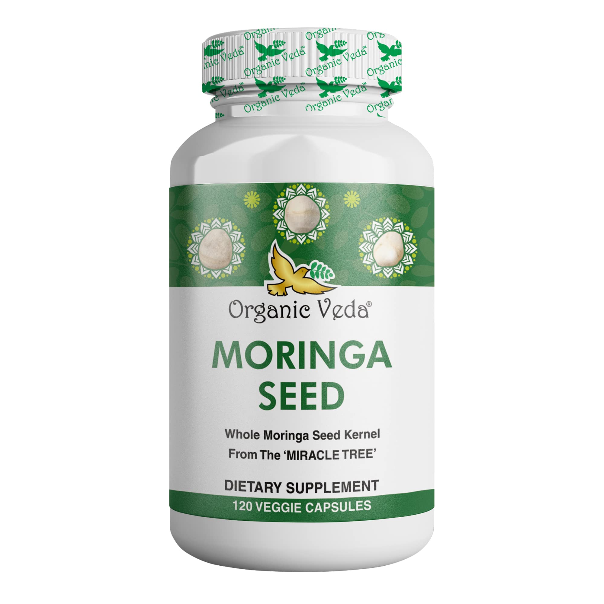 Organic Veda Moringa Seed Capsules - Pure Organic Moringa Capsules Seed Powder Organic Veda Au supplements
