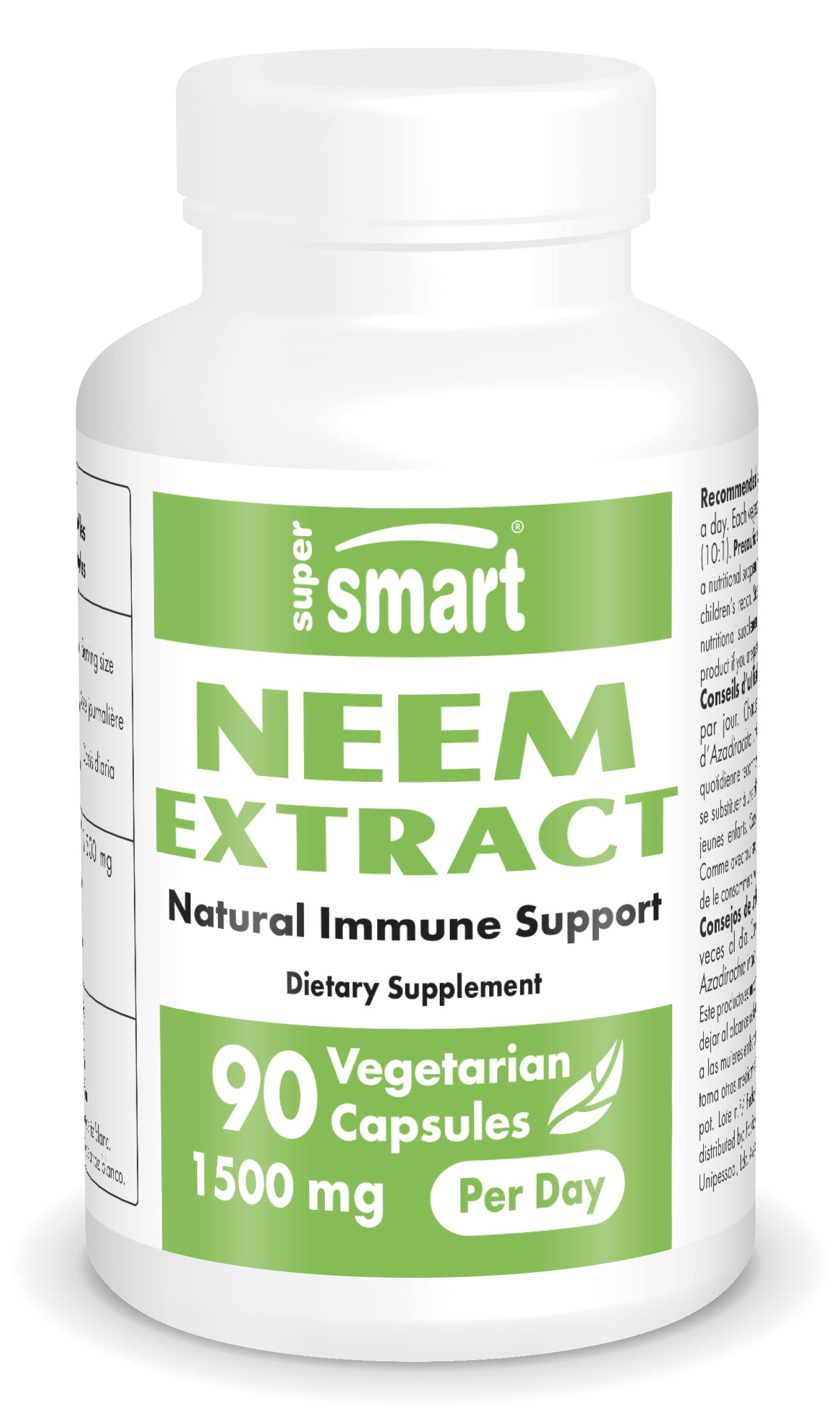 Supersmart - Neem Supplement 1500 mg per Day (Azadirachta Indica Leaf Oil Extract) Supersmart Au supplements