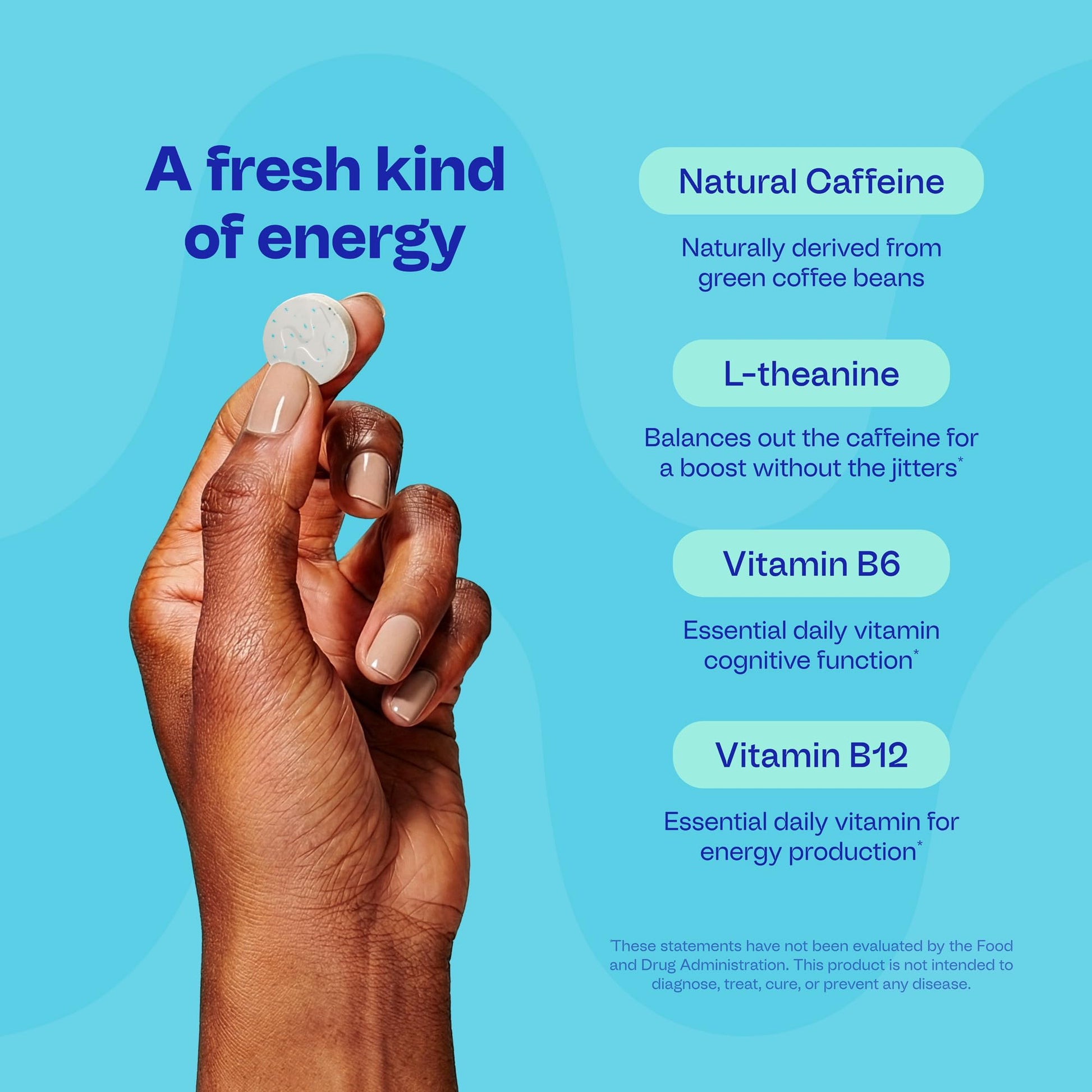 Neuro Energy & Focus Gum - 40mg Natural Caffeine Gum & Nootropic Energy Supplement with L-Theanine & B Vitamins - Sugar Free, Vegan - Peppermint, 54ct Neuro Au supplements