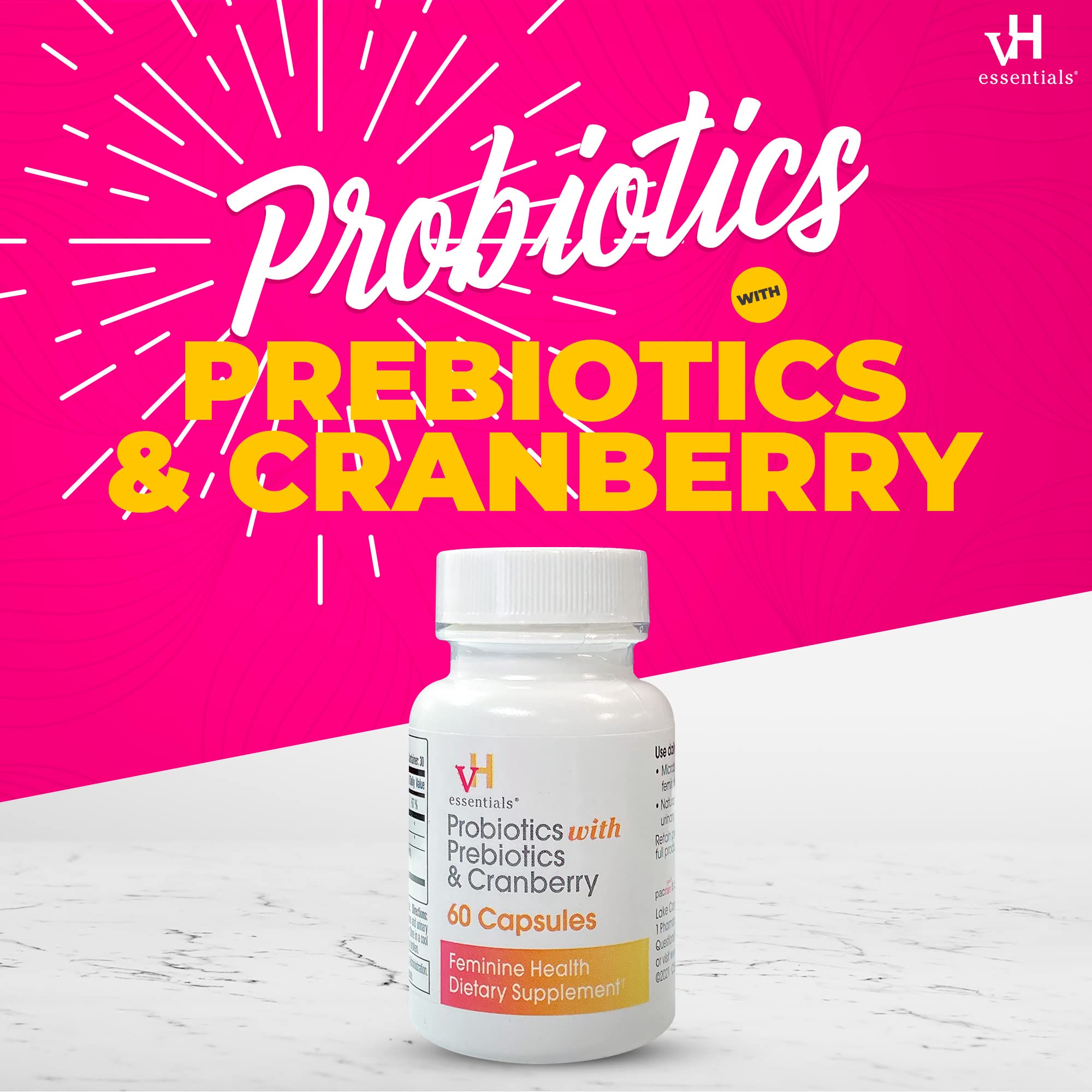 vH essentials Probiotics with Prebiotics and Cranberry Feminine Health vH essentials Au supplements