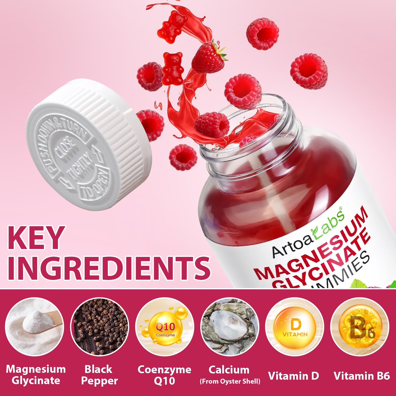 Magnesium Glycinate Gummies 600mg 120 Count - Sugar Free Magnesium Supplement - Supports for Sleep, Memory, Mood, Muscle, Relaxation, Heart & Bone Health BOIUOITI Au supplements