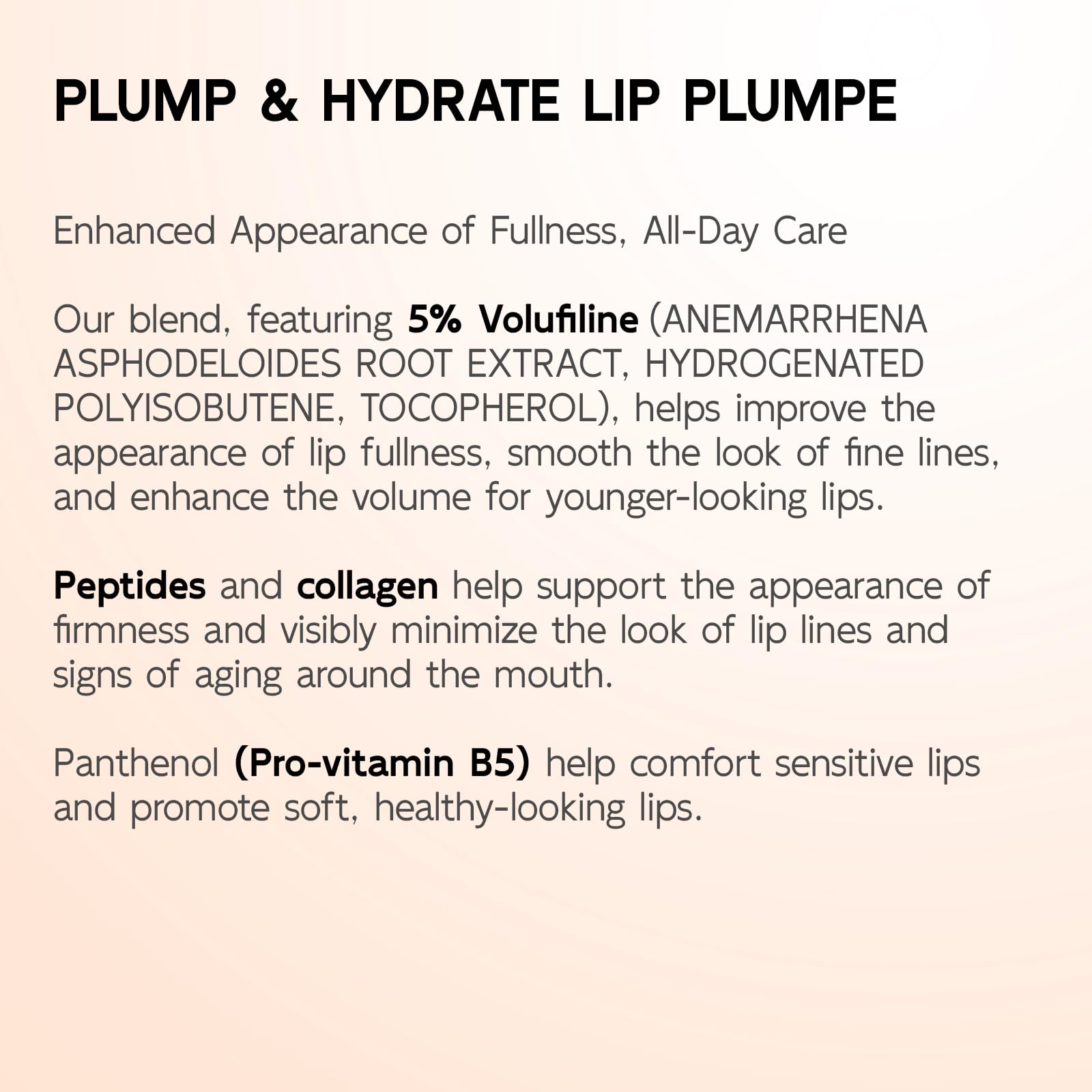 YouthVibe 5% Volufiline Lip Plumper, Nourishing & Anti Aging Over Time with Squalane, Shea Butter, Collagen, Peptide & PDRN - No Burning, No Tingling for Gentle Daily Plumping YouthVibe Au supplements
