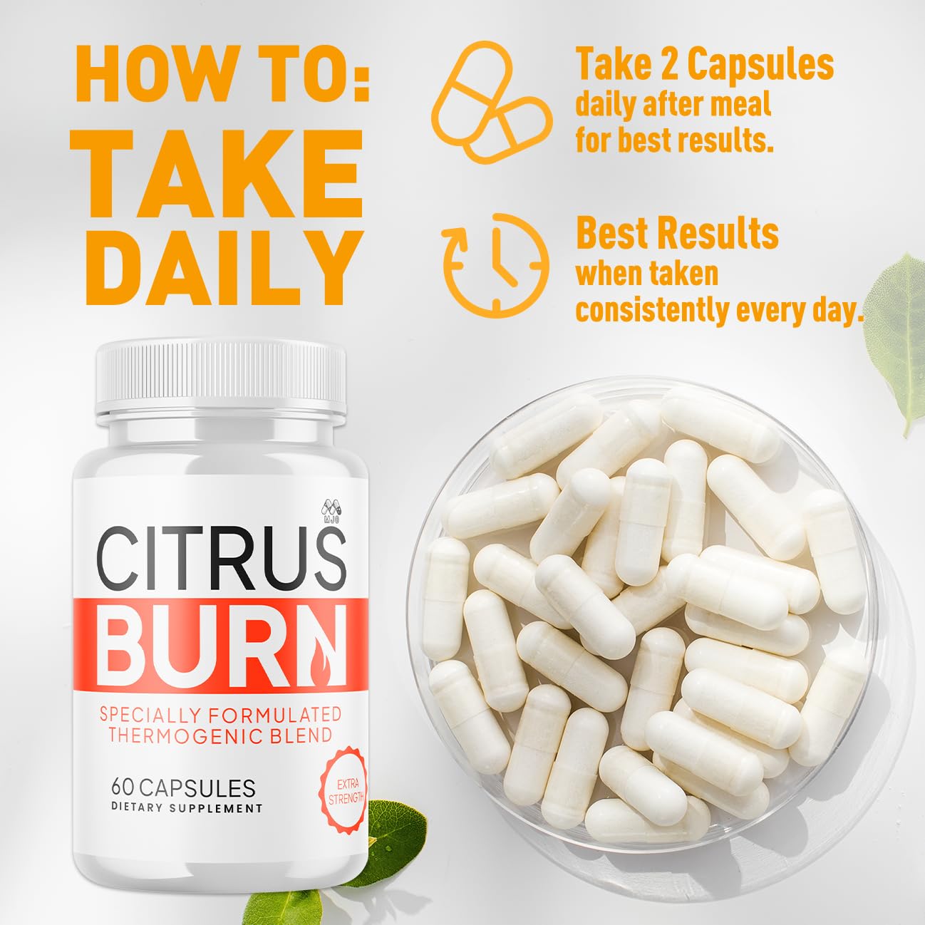 (2 Pack) Citrus Burn Capsules, Official CitrusBurn Pills with All Natural Ingredients, Advanced Citrus Burn for Optimal Health & Wellness Support with Premium Vitamins for Women & Men (120 Capsules) MJO Au supplements