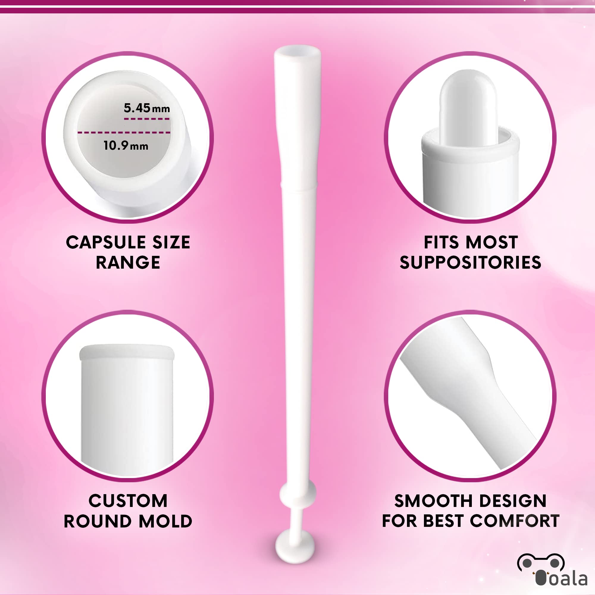 Ooala Disposable Vaginal Suppository Applicators (30-Pack) | Fits Most Brands, Pills, Tablets and Boric Acid Ooala Au supplements