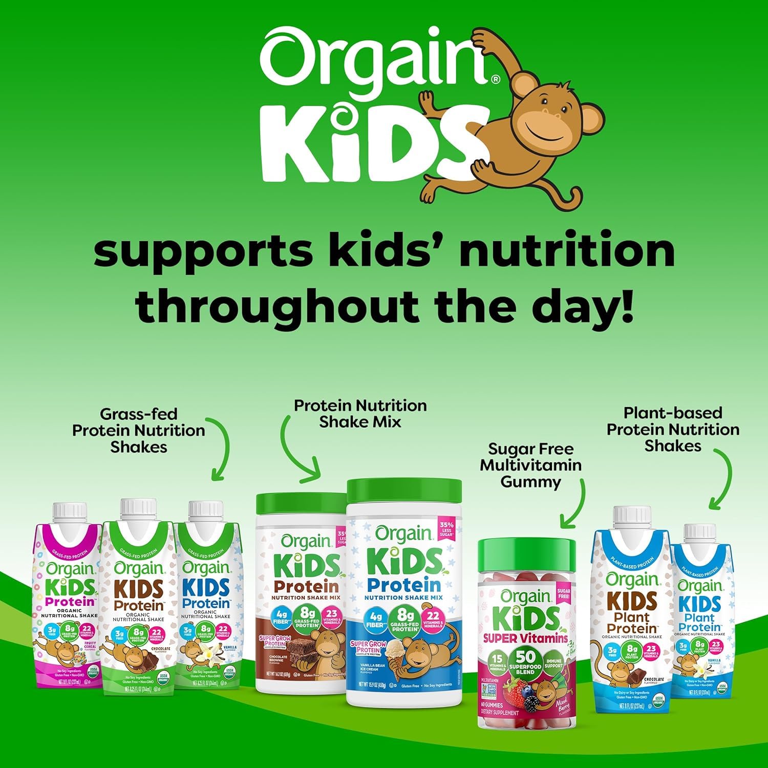 Orgain Organic Kids Nutritional Protein Shake, Fruity Cereal - Kids Snacks with 8g Dairy Orgain Au supplements