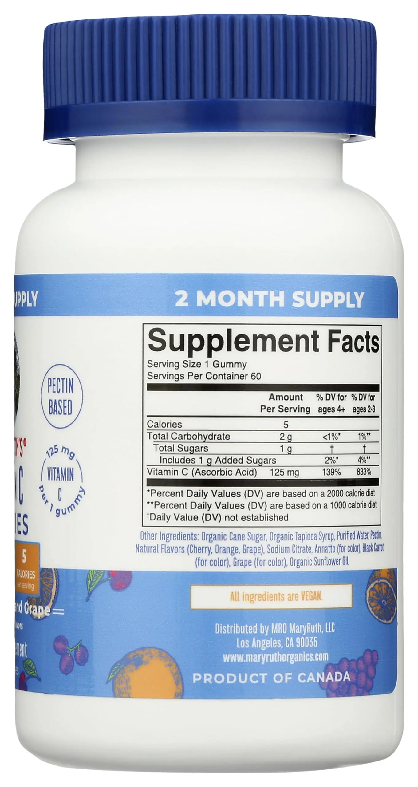 MaryRuth Organics Vitamin C Gummies | Supplement for Immune Support & Overall Health | Immune Support Supplement | Vitamin C for Adults & Kids | Vegan | Non-GMO | 60 Servings MARYRUTH'S Au supplements