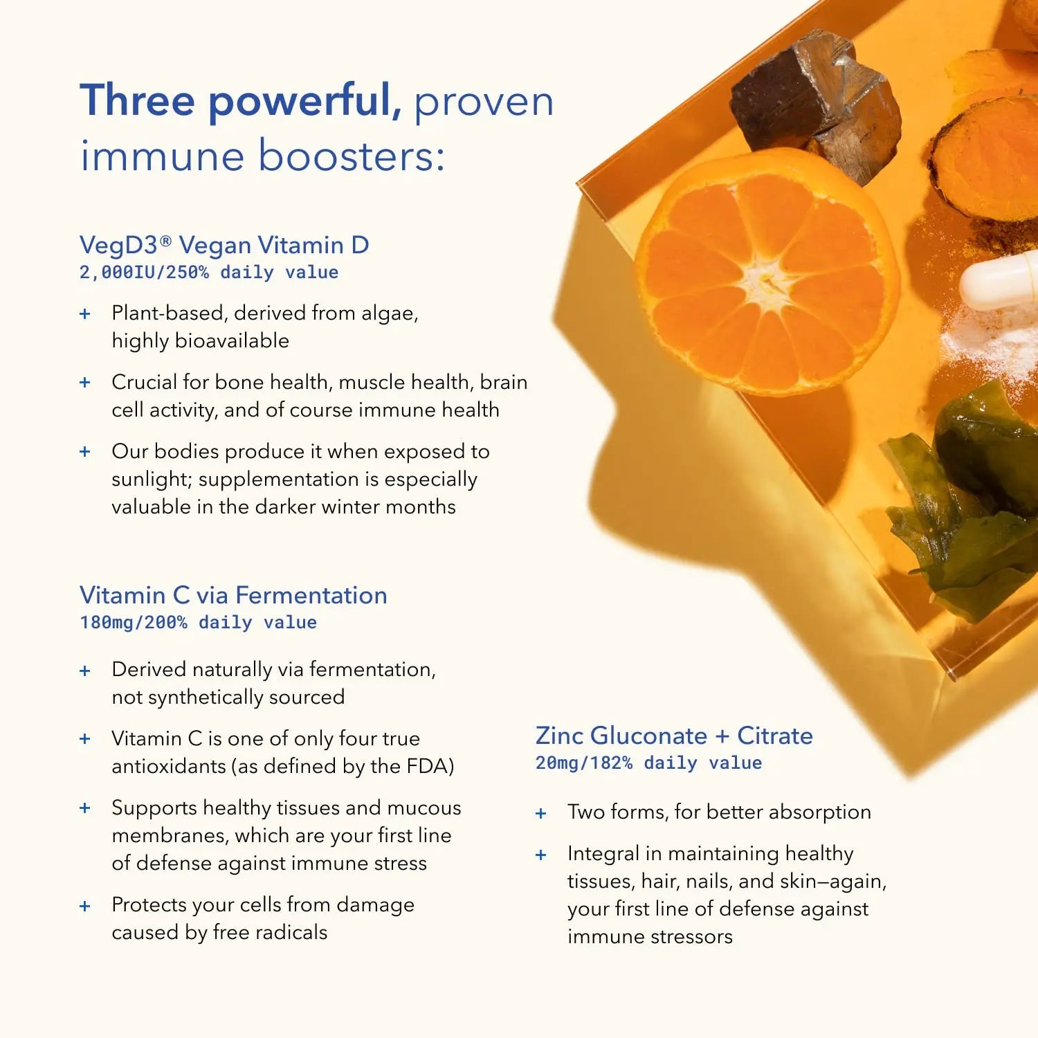 TRU NIAGEN Immune Support Supplement - Daily Defense, Vitamin C from Fermentation, Vegan Vitamin D3 2000 IU, Zinc, Plus Theracurmin (Curcumin) + Multi Award-Winning NAD Boosting Niagen 150mg 60ct TRU NIAGEN Au supplements