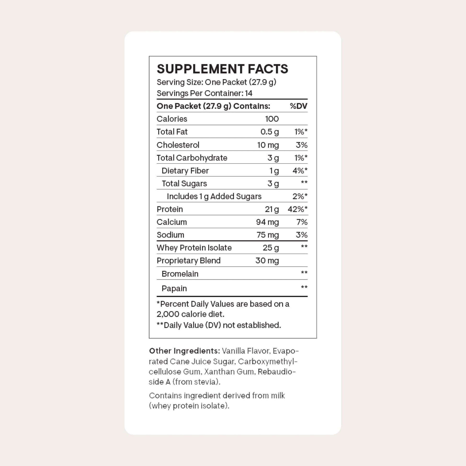 THORNE - Whey Protein Isolate - 21 Grams of Easy-to-Digest Whey Protein Powder - NSF Certified for Sport - Vanilla - 13.79 Ounces - 14 Packets THORNE Au supplements