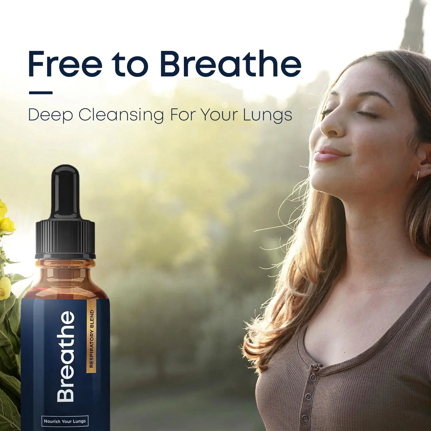 BREATHE & BREATHE PM Bundle - 60 Caps & 1 fl.oz. Mullein Drops for Lungs & Airways: Peppermint, Thyme, & Mullein Leaf Extract for Lungs Detox for Smokers - Clear Mucus & Breathe - GMO-Free & USA-Made Herbal Tea Therapy Au supplements