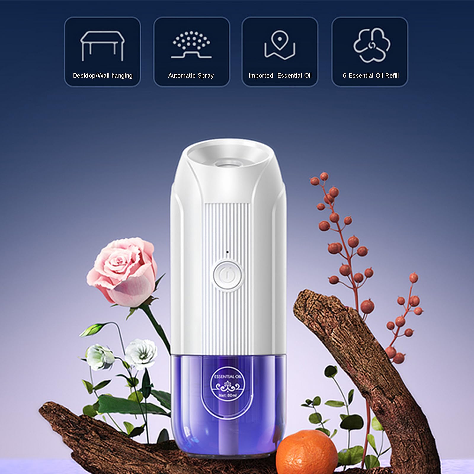 Mini Essential Oil Diffuser, Ultrasonic Mist Air Fresheners for Home with 80 ml Lavender Essential Oils DIUFJAG Au supplements
