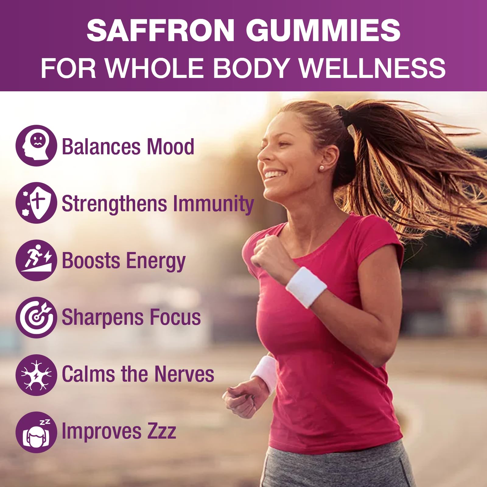 VAJYKEWJY Saffron Gummies (88.5 mg) with Magnesium — Enhanced with St. John’s Wort, Rhodiola, Ashwagandha & Vitamins B6, B12, D3 for Mood & Focus Support — 120 Count VAJYKEWJY Au supplements