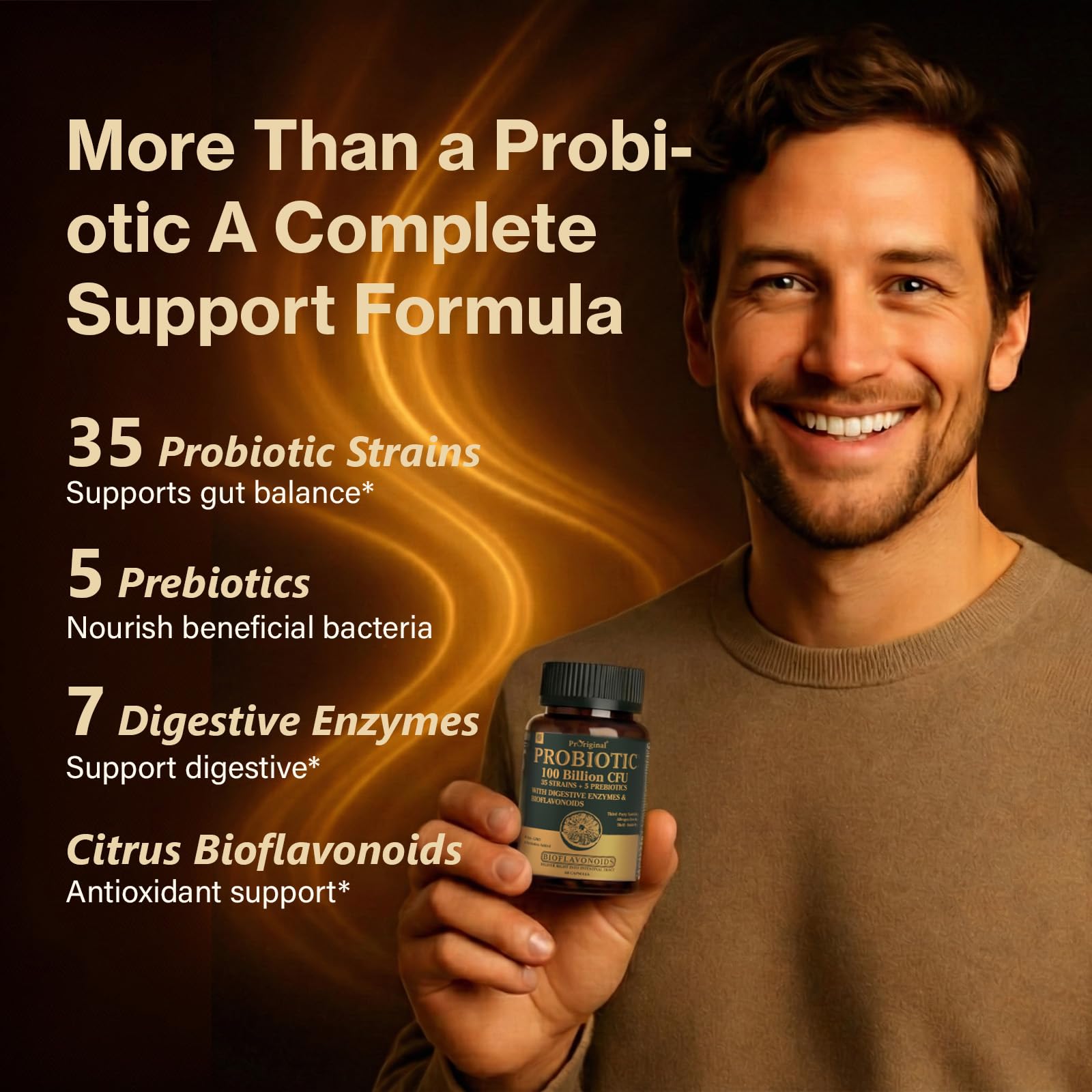 Probiotics with Prebiotics for Men and Women - 35 Strains Probiotics 100 Billion CFU for Gut & Digestive Health, Vegan Acidophilus Probiotic Supplement, Non-GMO Raw Probiotic 60 Capsules Proriginal Au supplements