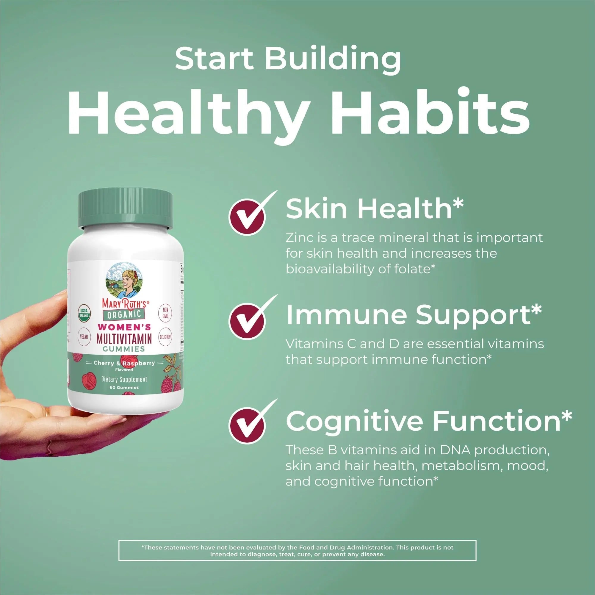 MaryRuth's Multivitamin Gummies for Women (Strawberry) & Liquid Nighttime Multimineral (Pineapple) | Clean Label Project Verified | MARYRUTH'S Au supplements